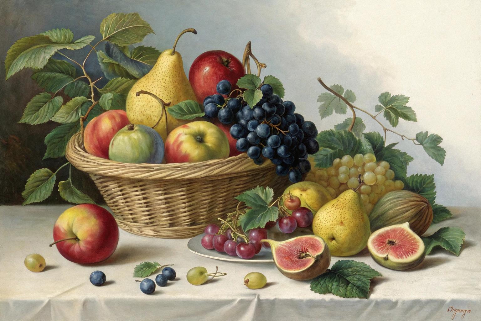 Assorted seasonal fruits arranged together.