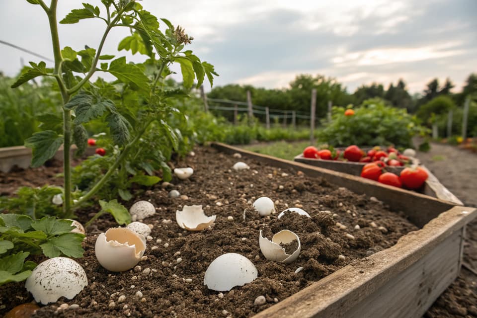Crushed eggshells raised my soil's pH and improved tomato growth as a gentle limestone alternative.