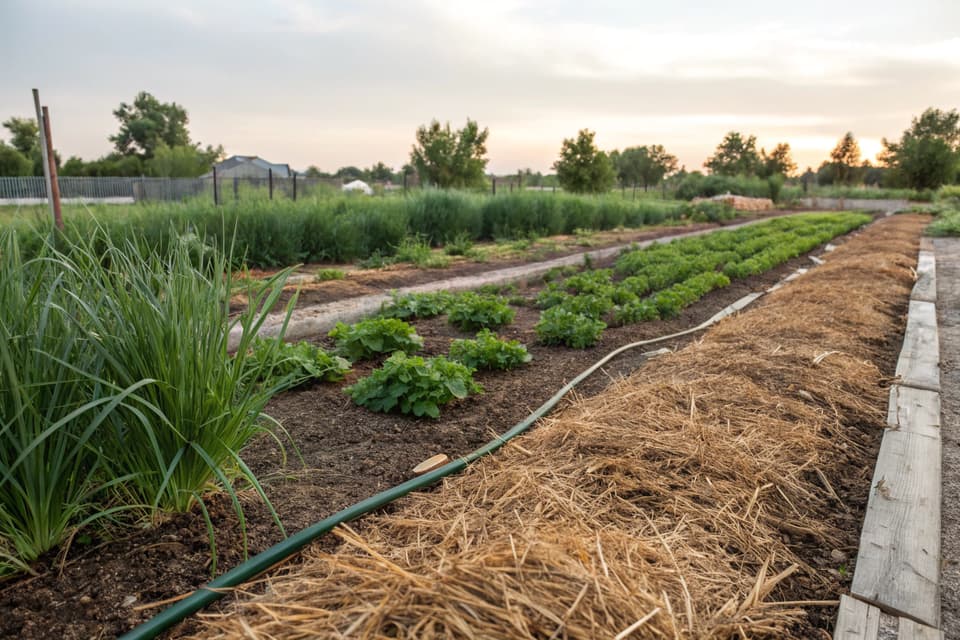 Mulching my garden beds reduced water evaporation by half, keeping soil moist and conserving resources.